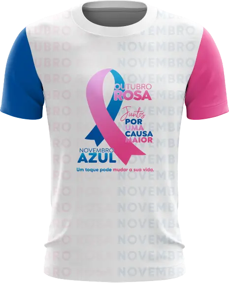 Modelo de camisa editável 9 do Pack Outubro Rosa e Novembro Azul
