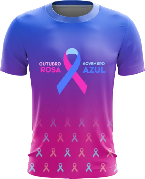 Modelo de camisa editável 10 do Pack Outubro Rosa e Novembro Azul