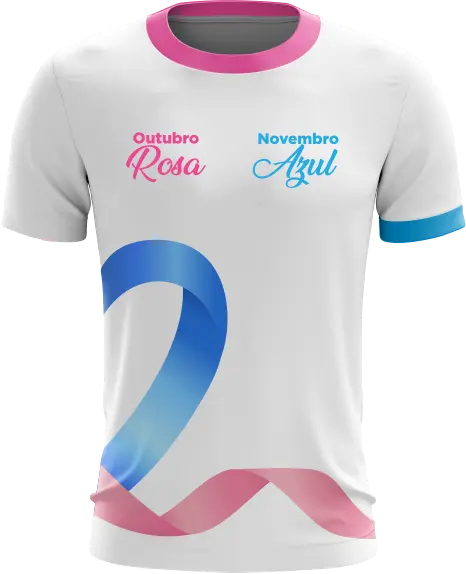 Modelo de camisa editável 8 do Pack Outubro Rosa e Novembro Azul