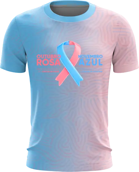 Modelo de camisa editável 10 do Pack Outubro Rosa e Novembro Azul